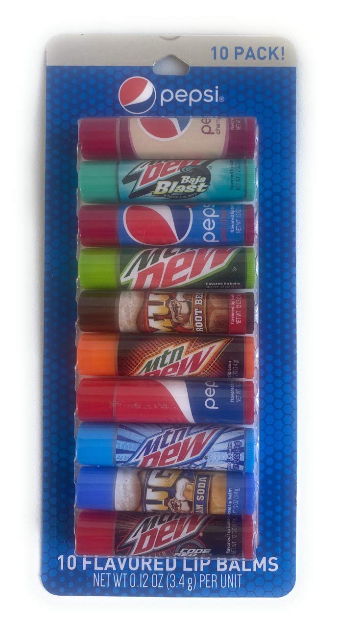Taste Beauty Pepsi 10 Flavored Lip Balms (Pack of 1)