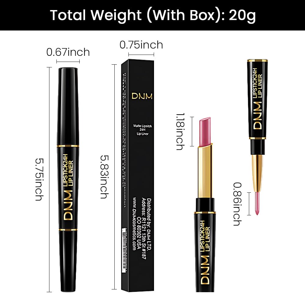 evpct 3Pcs Light Pink Nude Brown Metallic Shine Shimmer Lip Liner and Lipstick Combo Set Kit for Women, Lightweight Hydrating Formula High Impact Full Coverage Lipstick and Lip Liner Makeup Gloss