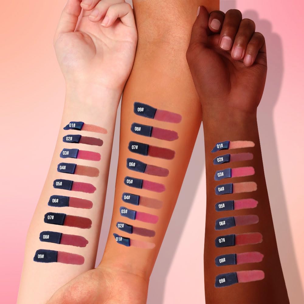 Lip Stain Peel Off Set–Long Lasting Waterproof Lip Tint, Smudge Proof Transfer Resistant Lip Stains Tattoo,High Pigment Matte Lip Color, Kiss Proof Peel Off Lip Stain Masque, Stay Lip Makeup 05+09