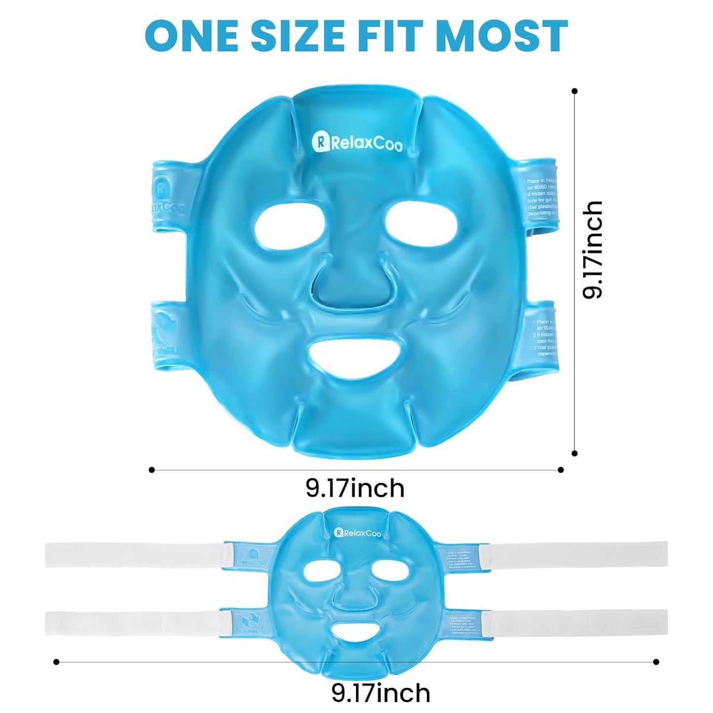 Cold Face Eye Mask Ice Pack Reduce Face Puff,Dark Circles,Gel Hot Cold Compress,Face SPA for Woman Sleeping, Pressure, Headaches, Skin Care, Blue