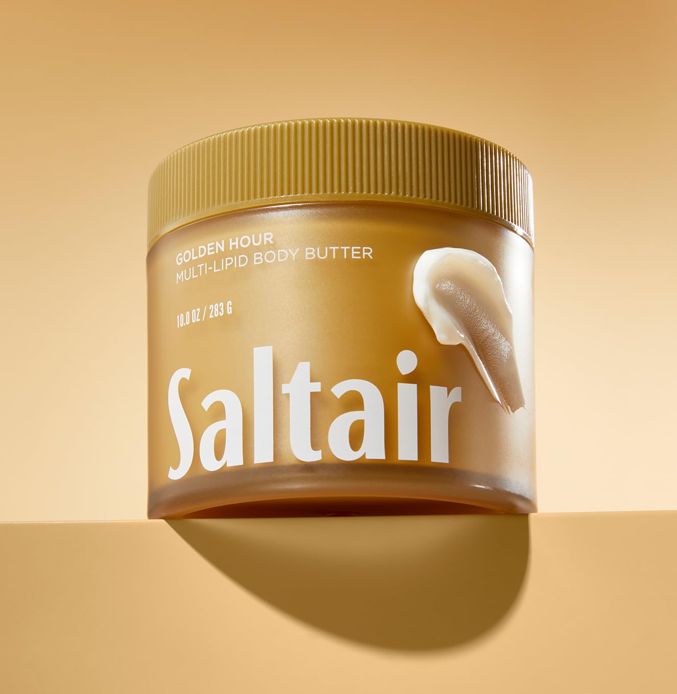 Saltair Multi-Lipid Body Butter - Rich, Nourishing Golden Hour Hydrating Body Cream with Ceramide Complex, Coconut Oil, Shea Butter, and Sea Buckthorn. Deep Moisturizing Dry Skin Care. 10oz Jar