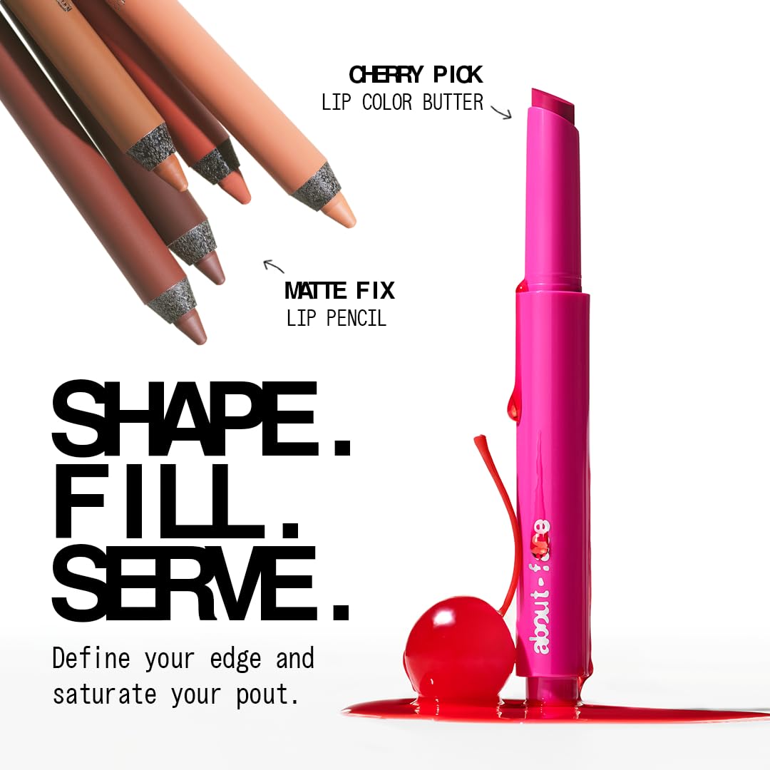 about-face Matte Fix Lip Pencil False Alarm – Long-Wear, Creamy Matte Lip Liner with Hyaluronic Acid & Vitamins C & E – Vegan, Cruelty-Free, Clean Beauty – 0.042 oz (Terracotta Rose)