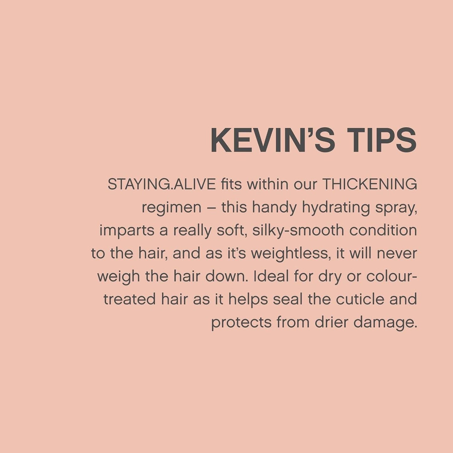 KEVIN.MURPHY STAYING.ALIVE - Leave-In Treatment - For Dry, Damaged or Coloured Hair - Works for All Hair Types - Damaged Repair - Sulphate Free Care - 150 mL / 5.1 oz