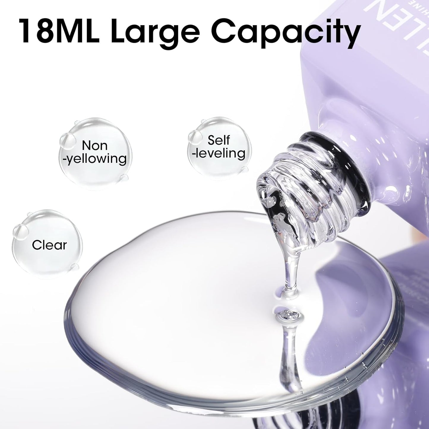 GELLEN Blooming Gel Nail Polish, 2 Pack 18ML Clear Nail Blooming Gel Spreads Marble Floral Watercolor Nail Art Effect For Nails, Long Lasting No Wipe Soak Off UV Gel Polish for DIY Manicure Design