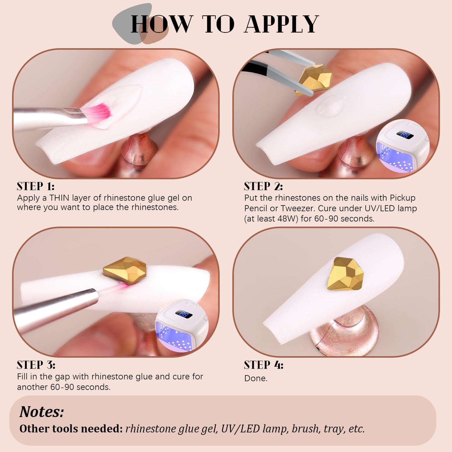 1680Pcs Mineral Gold Glass Nail Rhinestones 180Pcs Multi Shapes Flatback Nail Gems + 1500Pcs 1.5-4mm Round Crystal, Manicure Nail Charms Diamond Gemstones for Acrylic Nails Decoration