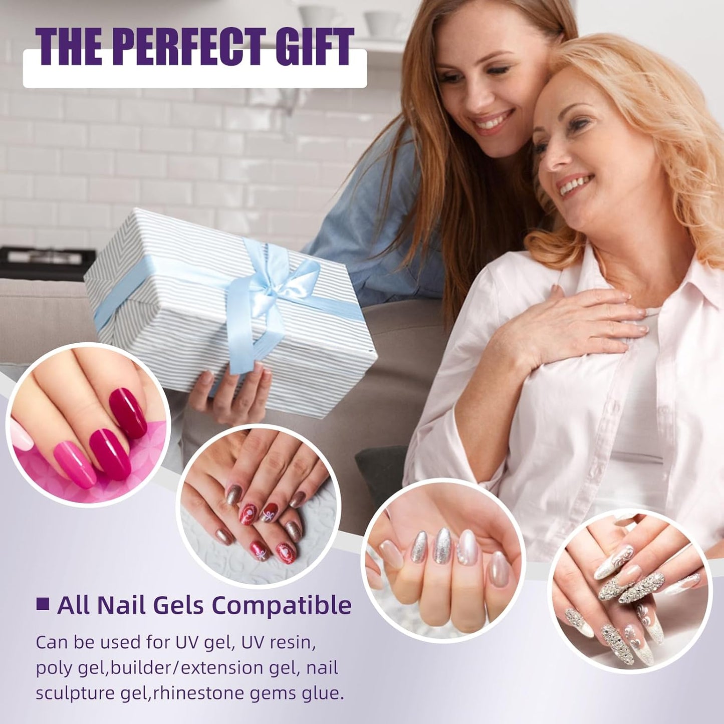 220W LED UV Light Dryer for Nails Gel Polish with 57 Lamp Beads 4 Timer Setting & LCD Touch Display Screen, Auto Sensor, Professional Nail Light