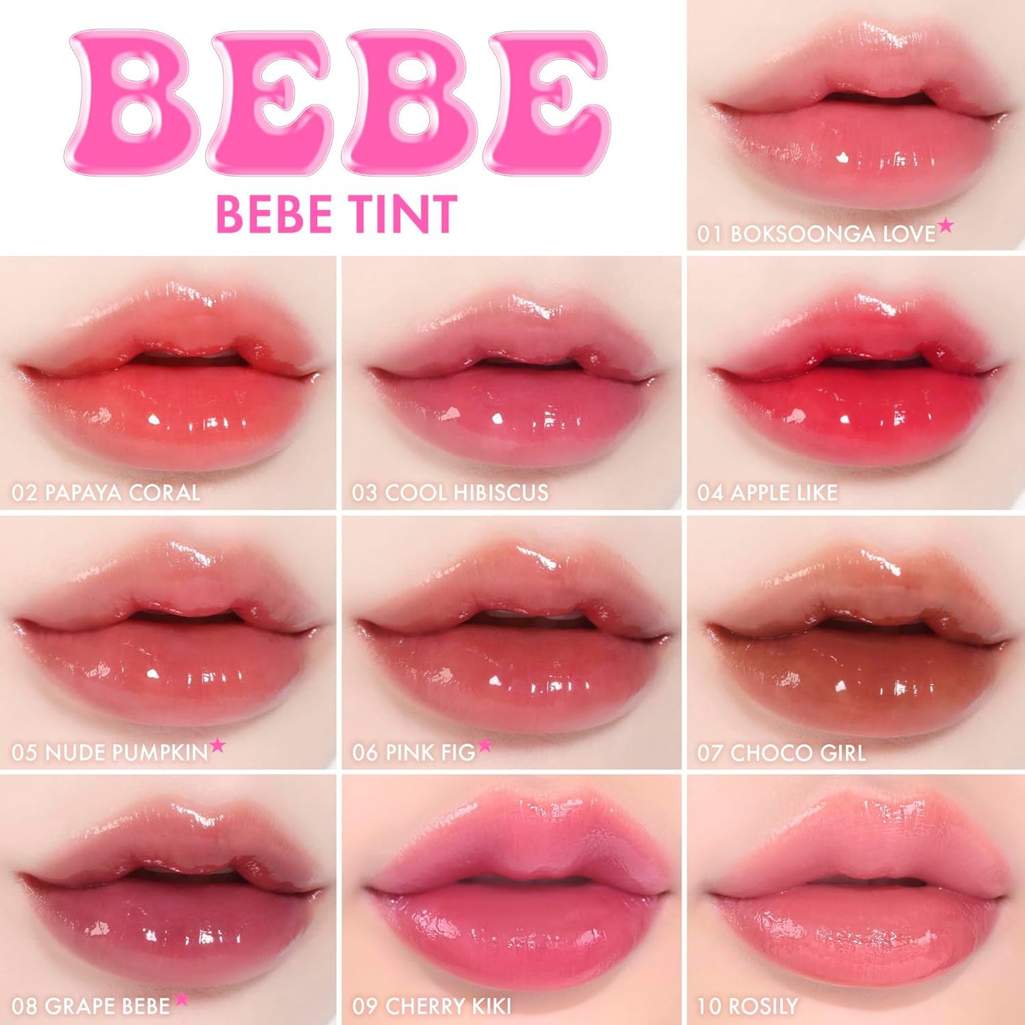 Amuse SEOUL BEBE TINT - 06 PINK FIG | 24-hour Long-lasting Lip Stain, Plumping, Hydrating, Moisturizing, No Peel Off, Lip Care, Treatment, Non Sticky, Korean Lip Tint for Dry Lips