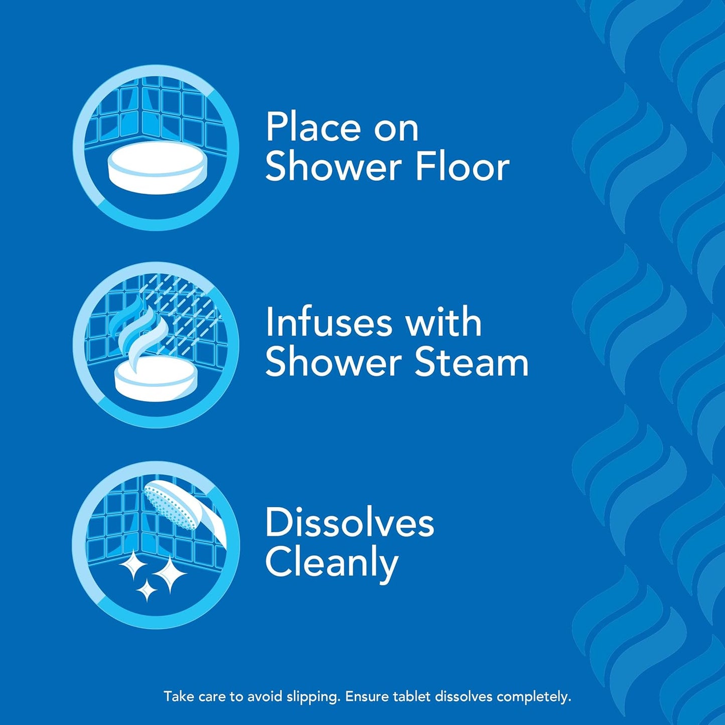 Vicks, VapoShower Plus, Shower Steamers, Eucalyptus Shower Steamer & Menthol Scent, Clean Dissolving Vapor Shower Tablets, Aromatherapy Shower Steamer & Shower Bombs, 12 count