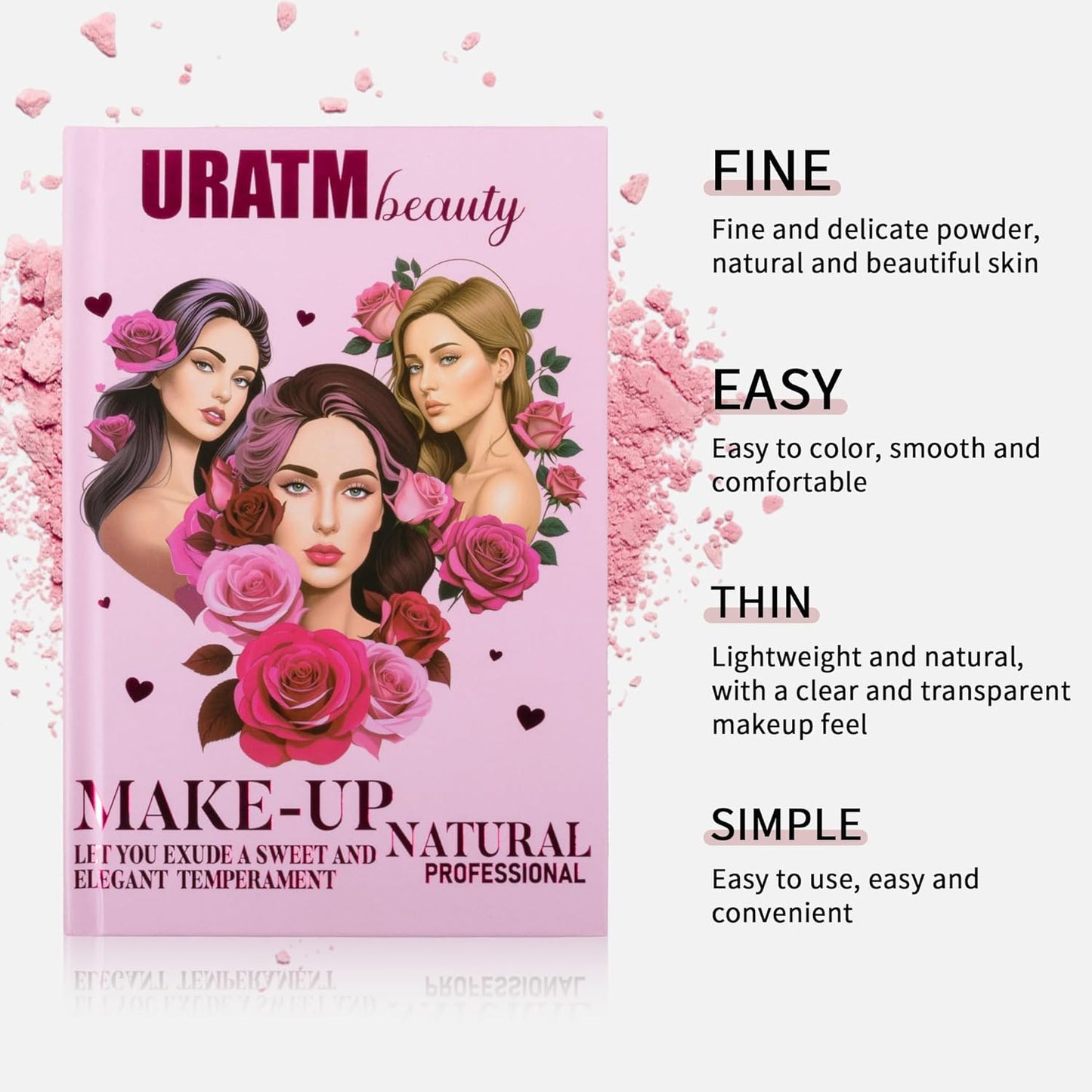 4-Layer Book-Style Foldable Makeup Palette Set | Portable & Long-Lasting | Contour Blush Highlight Eyeshadow, Professional 43 Shades, Suitable for Multiple Skin Tones & Makeup Looks, Gift Idea