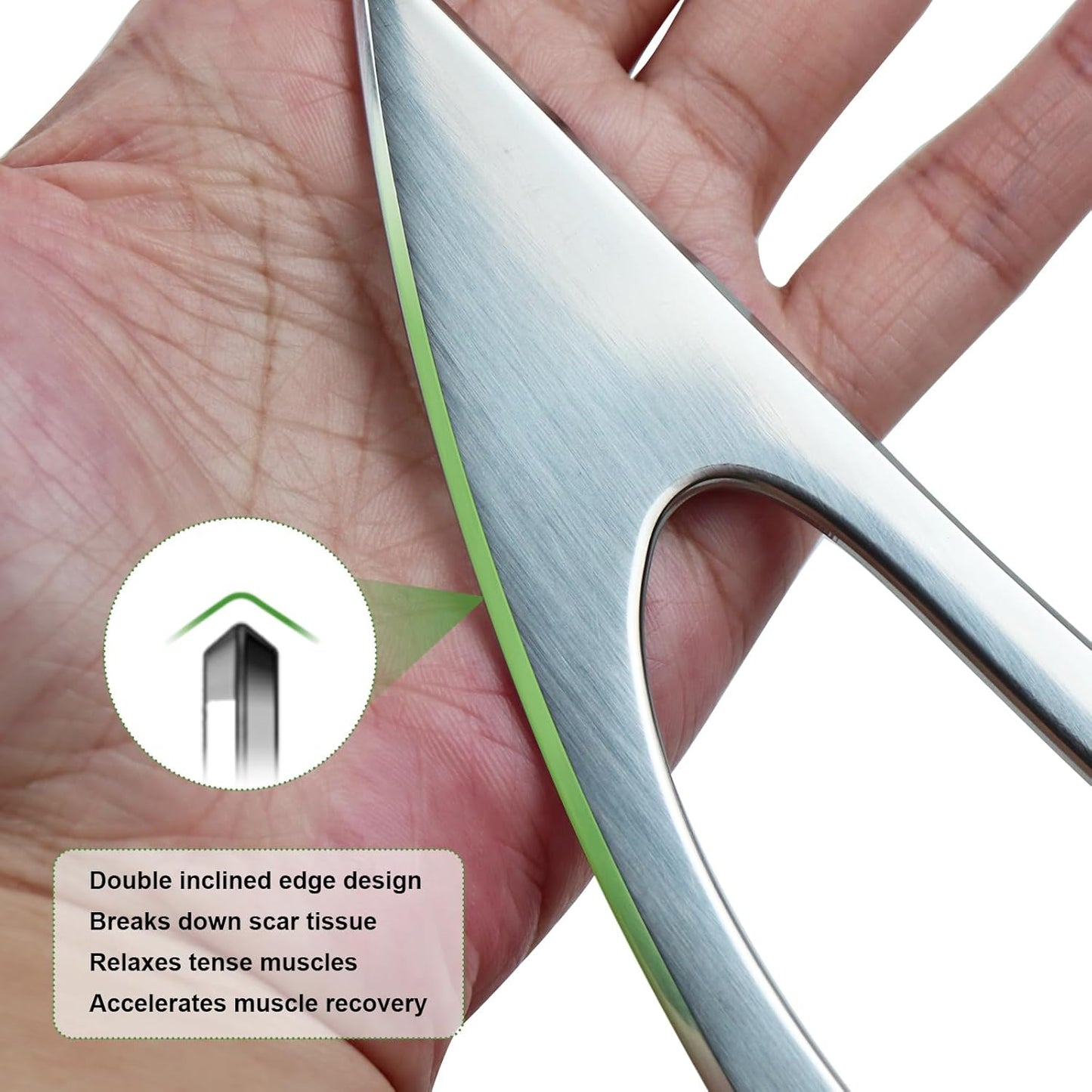 Stainless Steel Guasha Scraping Massage Tool for Soft Tissue Therapy, Ideal for Back, Legs, Arms, Neck, Shoulder Relief (Bird Shape)