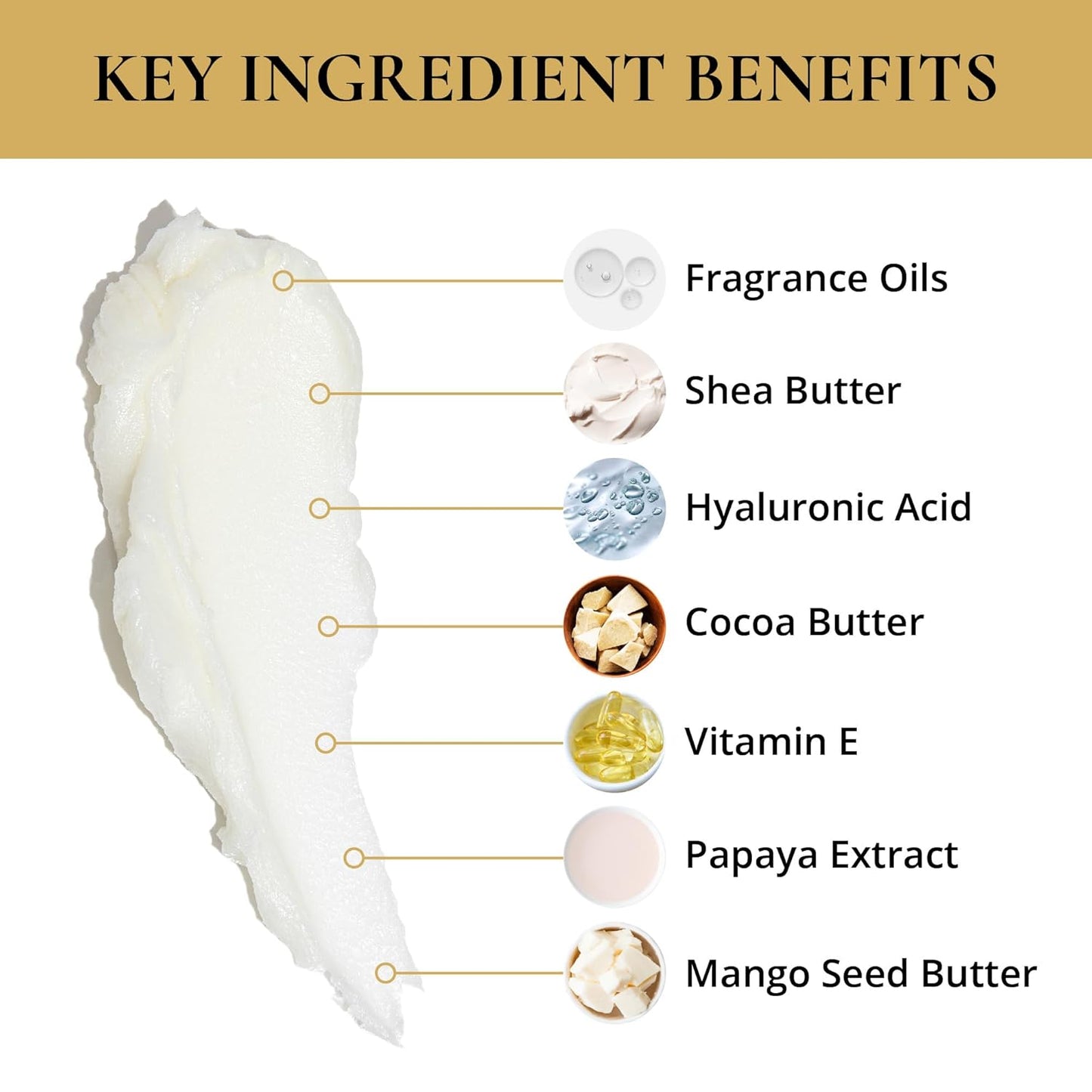 LUXURY LIFE BUTTER - Irresistibly Scented Body Butter with Hyaluronic Acid for Ultimate Moisture. Luxurious Natural Fragrance. Hydrates for a Non-Greasy Glamorous Glow, Peach Smoke, 5 oz.