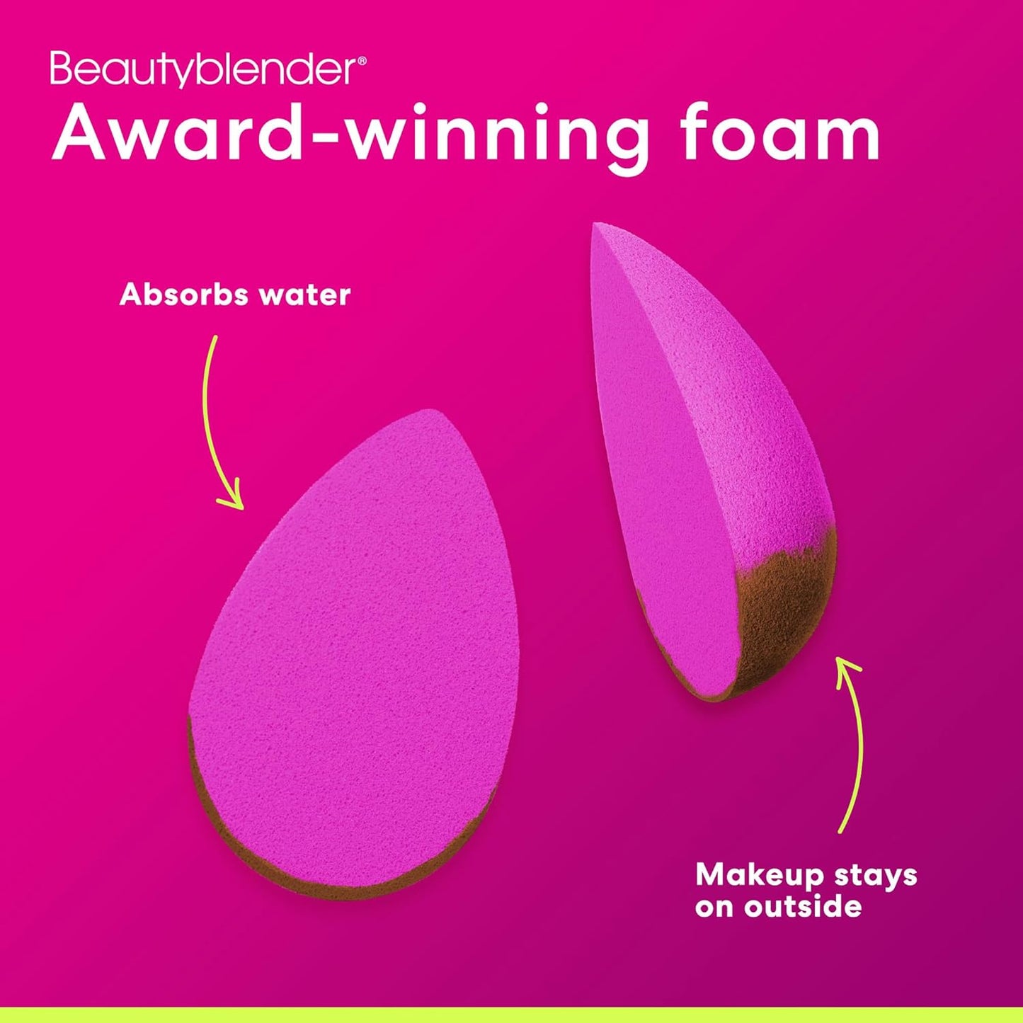 Beautyblender® | Nova Beauty Blender Makeup Sponge, Super-Soft Foam Easily Blends Foundations, Powders & Creams, Made in USA, Reusable, Washable, Streak Free Application, Vegan, Cruelty Free