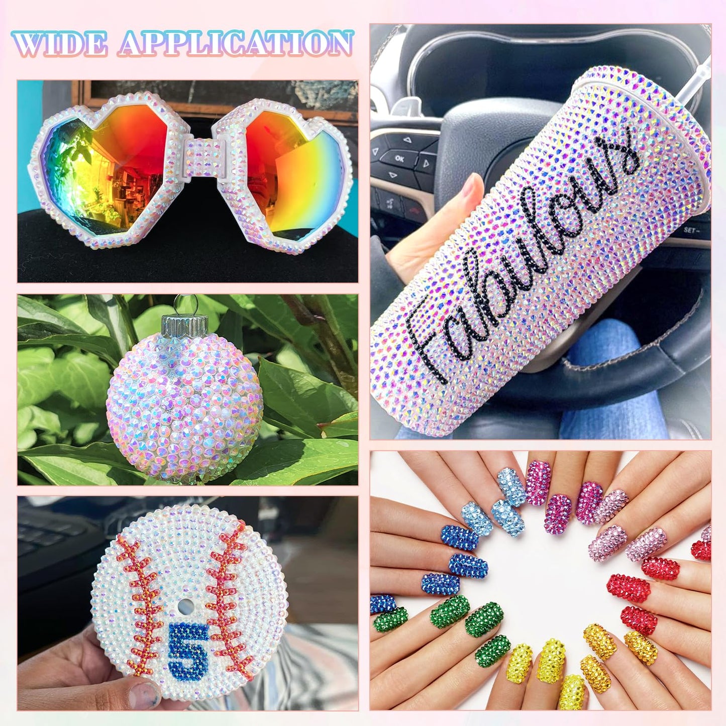 30000Pcs Resin Rhinestones for Bedazzling with 3Pcs B7000 Jewelry Glue, White AB Flatback Gems Rhinestones for Crafting, Clothing Tumblers Mugs Shoes Fabric Decor Nail Art