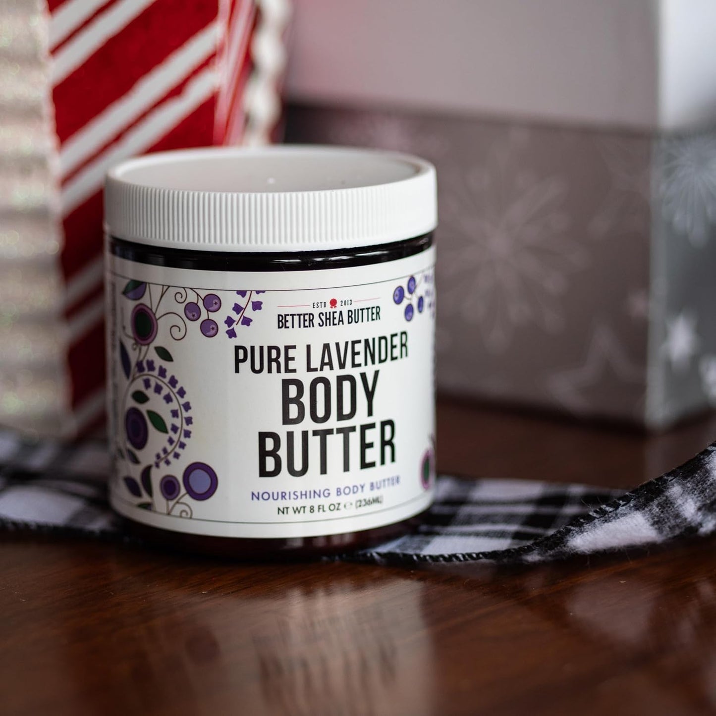 Lavender Body Butter with Shea Butter, Jojoba & Lavender Essential Oil - Natural Lotion for Women, Non-Greasy Moisturizer for Dry Skin, Whipped Body Cream