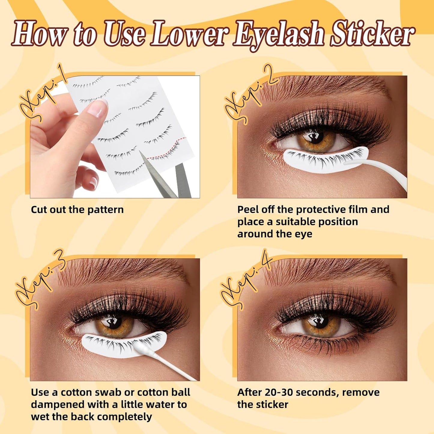 QUEWEL Magnetic Eyelashes, Reusable Magnetic Lashes With Applicator No Glue Needed Eyelashes without Eyeline Natural Look Lash Clusters (G-YC-D01)