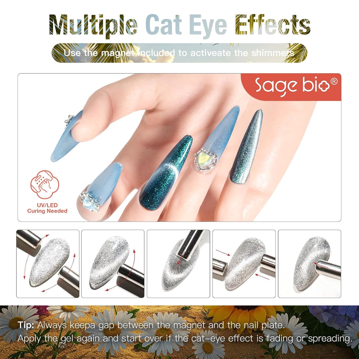 Cat Eye Gel Nail Polish, 15ml Magnetic Gel, High-Gloss Finish, Long-Lasting, DIY Manicure Kit with Magnet Stick, Stunning 3D Magnetic Effect, 04