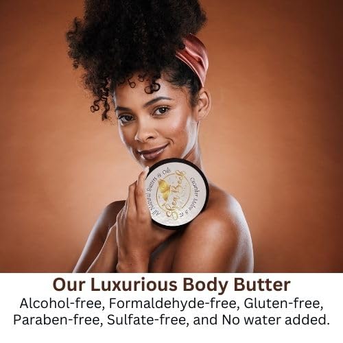 Body Butter Blend: Natural Shea, Cocoa, & Mango w/Jojoba Oil for Radiant Skin and Beard | Moisturizing (8 Oz, Cucumber Melon (Our version of))