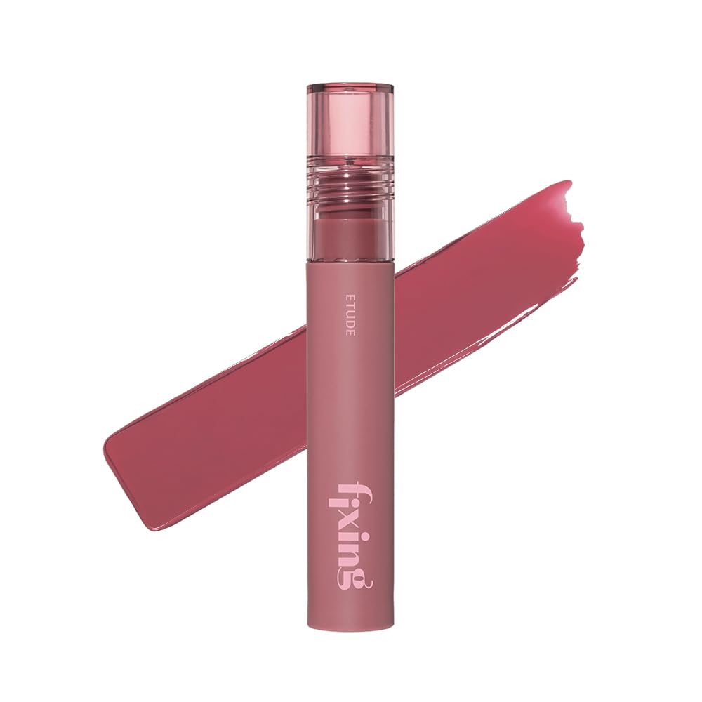 ETUDE Fixing Tint #15 Woody Pink (4g) | Long Lasting High Pigmented Liquid Lipstick | Waterproof Lightweight Matte Finish Lip Stain | Full Coverage | Korean Makeup, Kbeauty