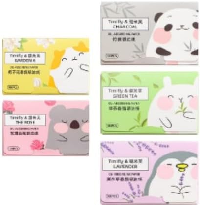 5Packs Oil Blotting Sheets for Face Soft Oil Control Film Blotting Papers for Face Remove Excess Shine Oil Absorbing Oil Blotting Sheets for Oily Skin Care,Beauty and Personal Care,Makeup and Tools