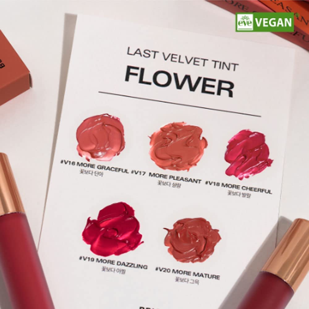 BBIA Last Velvet Tint - Soft & Creamy Matte Finish Lip Stain, Blur Effect with Velvety Texture, Long-Lasting, High Pigment, Lightweight, Non-Drying, Vegan, Korean Lip Makeup (V16 MORE GRACEFUL)