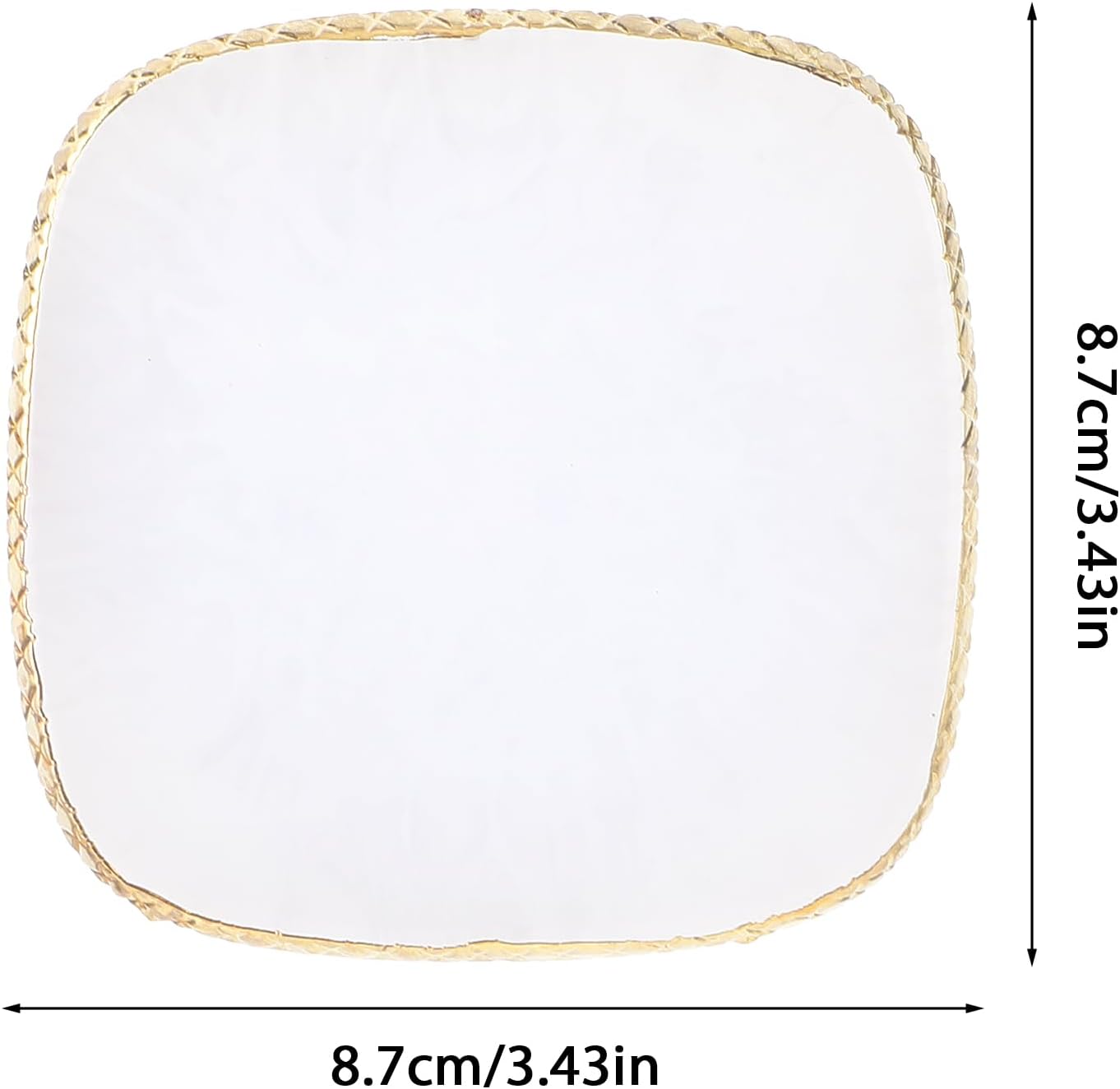 Resin Nail Art Palette Gold Edge Nail Holder Heart Shaped Color Makeup Foundation Mixing Tools Display Board Gel Nail Art Color Mixing Palette Painting Tray Manicure Tool (Milky)