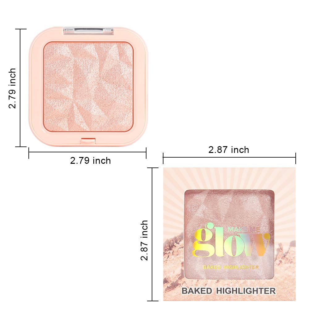 evpct Nude Pink Face Highlighter Makeup Shimmer Glitter Diamond Sparkly Highlighters Makeup Palette Powder for Face Body Cheek Skin iluminadores iluminador de jos maquillaje luminizers E04