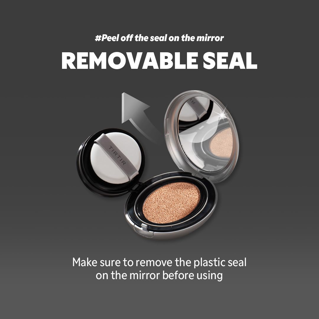 [*Mini Size*] TIRTIR Aura Glow Silver Cushion | Korean Cushion Foundation, (#35N Walnut, 0.15 Fl Oz)