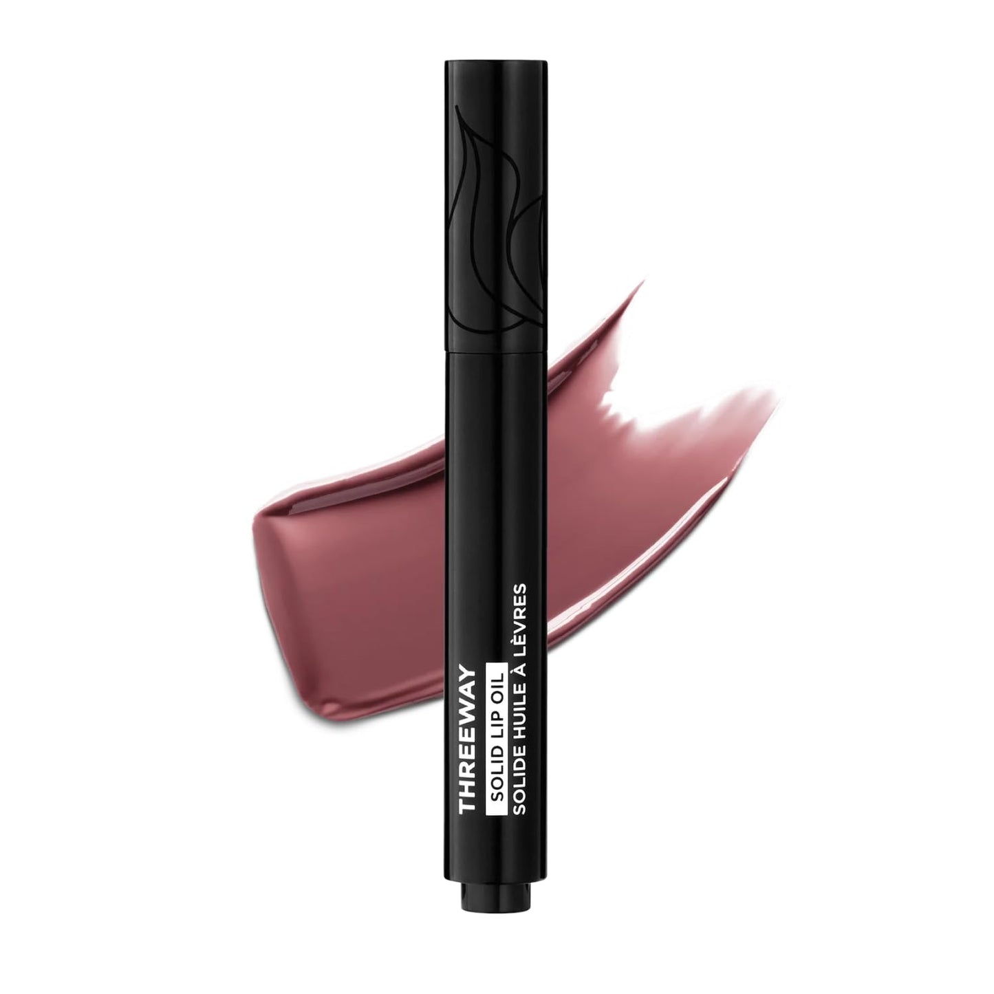 Deck of Scarlet Threeway Solid Lip Oil, Vegan Formula With Hyaluronic Acid and Hydrating Oil Blend, Glossy Finish - Pink Petal