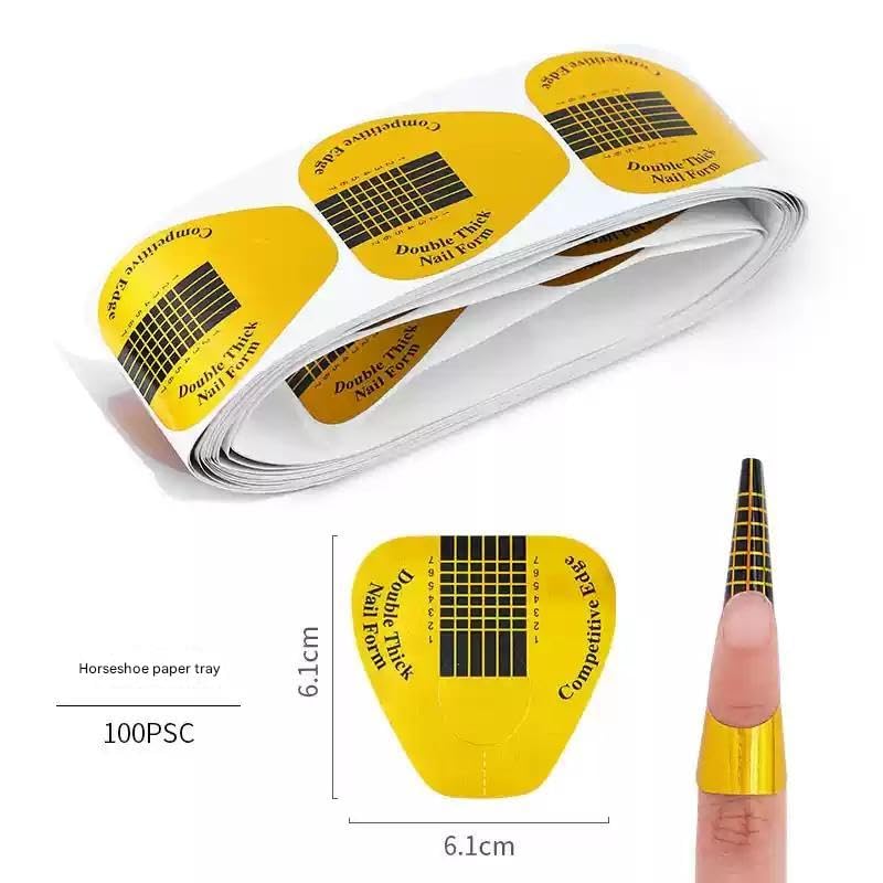 Nail Forms for Builder Gel 100pcs Nail Extension Forms Beautiful for DIY at Home Nail Forms for Acrylic Nails Create Long Lasting Gel Extensions Professional Nail Art Supplies