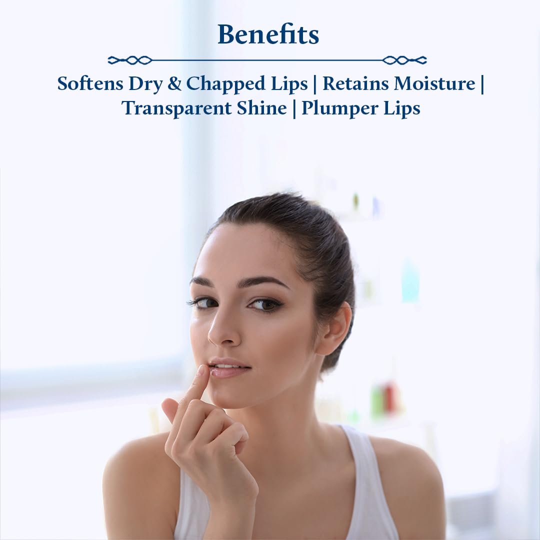 Blue Nectar Natural Lip Balm Chocolate & Vanilla with Organic Ghee for Dry Lips | Herbal Ayurvedic Hydrating Lip Gloss for Women (0.35 oz, 12 Herbs)