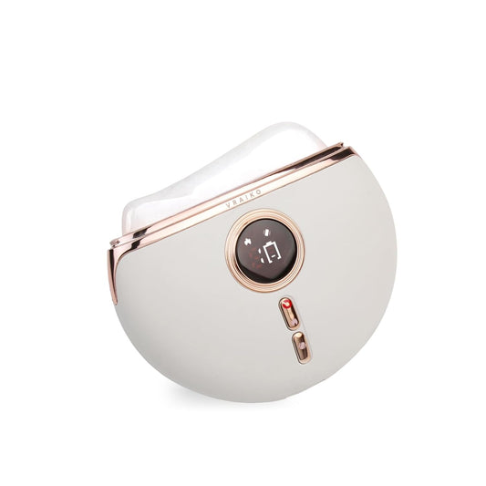 Aurora LED Gua Sha Device, Jade Stone Gua Sha Facial Tool with Heat and Vibration, Face Massager for Anti-Aging Wrinkles Puffiness Skin Rejuvenation and Toning (Aurora)