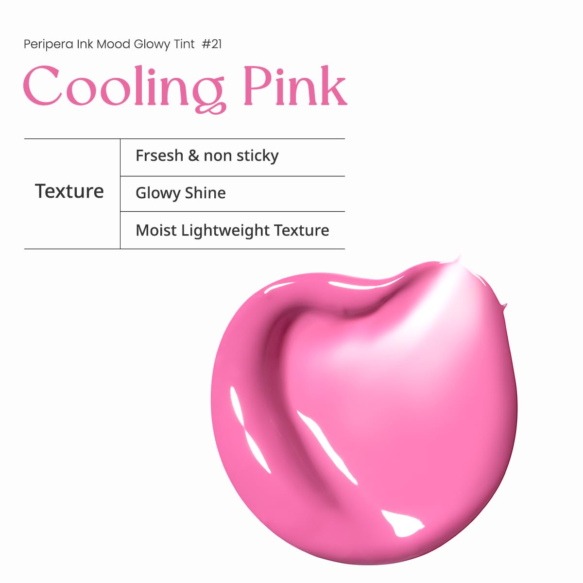 Peripera Ink Mood Glowy Tint (021 COOLING PINK (NEW))