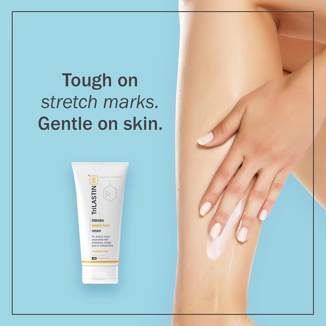 TriLASTIN-SR Intensive Stretch Mark Cream Bundle with Hydro-Thermal Accelerator (5.5 & 3 oz) | Fast-Acting Stretch Marks Cream with Absorption Enhancing Serum | Hypoallergenic & Paraben-free
