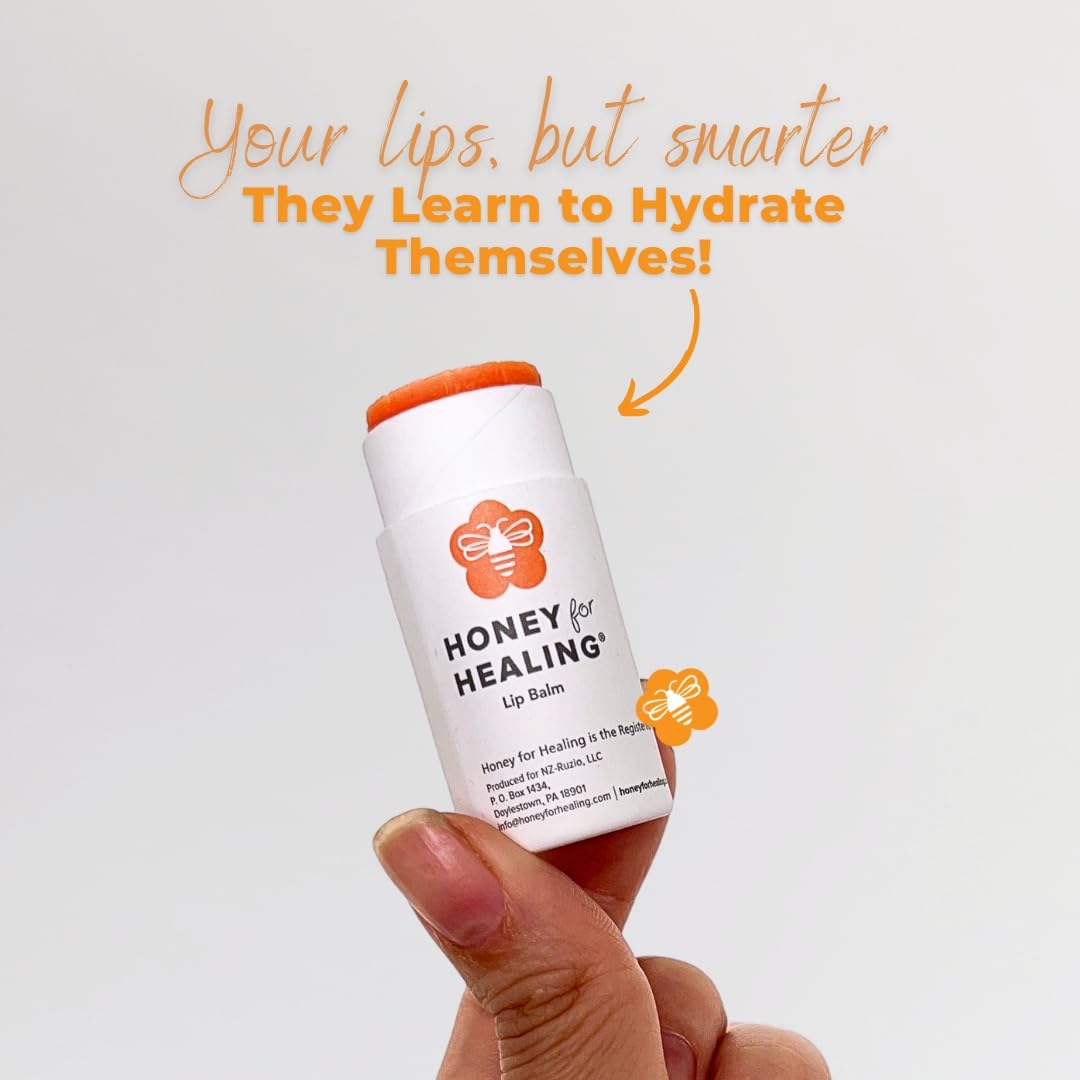 Manuka Honey Lip Balm 15+ UMF – Ultra-Hydrating Formula with Beeswax, Castor Oil & Organic Coconut Oil | 12+ Hour Moisture | Eco-Friendly Recyclable Tube | 0.25 oz / 7 g (Soft Peach)