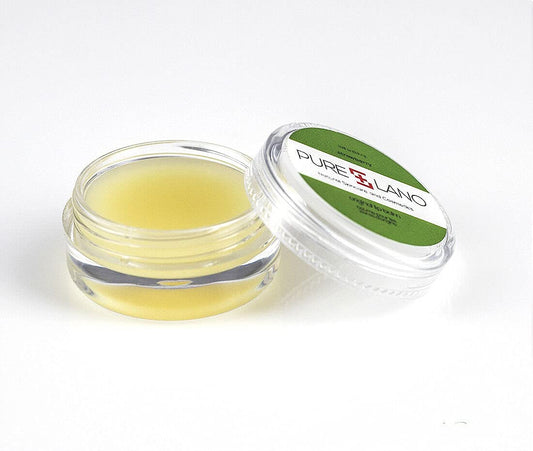 Strawberry Lip Balm – Moisturizing Lanolin Lip Care for Dry, Cracked Lips with Vitamin E & Jojoba Oil, 0.18 oz Pot