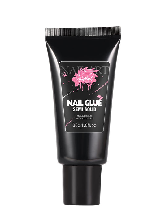 30ML Strong Nail Glue for Press On Nail Tips, Glue Gel for False Nails Fake Acrylic Nail, Upgraded Quick Drying, No Lamp Needed, Long Lasting