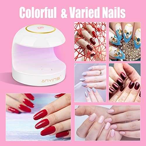 Mini UV Light for Gel Nails Innovative 18w Nail Lamp with LCD Portable USB UV Lamp for Gel Nail Professional for Manicure (G-mini)