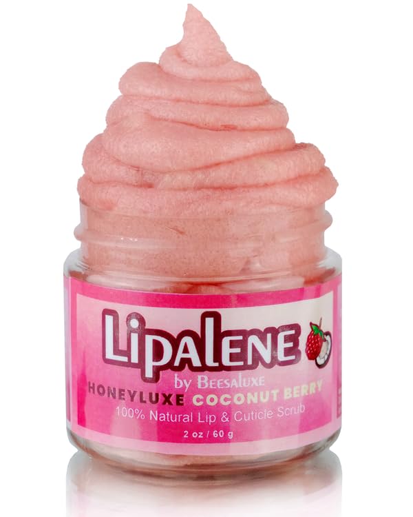 Lipalene HoneyLuxe - 100% Natural Lip & Cuticle Scrub - Coconut Berry
