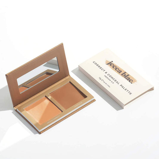 Jecca Blac Correct and Conceal Medium Coverage Palette, Lightweight Long Lasting Formula, Medium To Full Coverage, Gender Neutral and LGBTIQA+ Inclusive Make Up, Medium 5.0, 12g