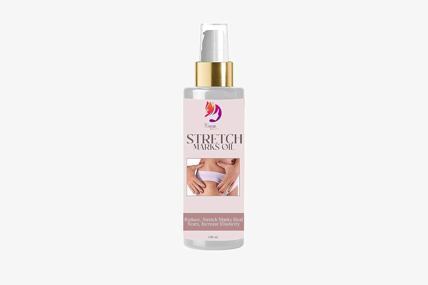 Stretch Care Oil to Minimize Stretch Marks & Even Out Skin Tone with Rosehip Calendula & Sea Buckthorn Oils No Parabens, Silicones, Mineral Oil