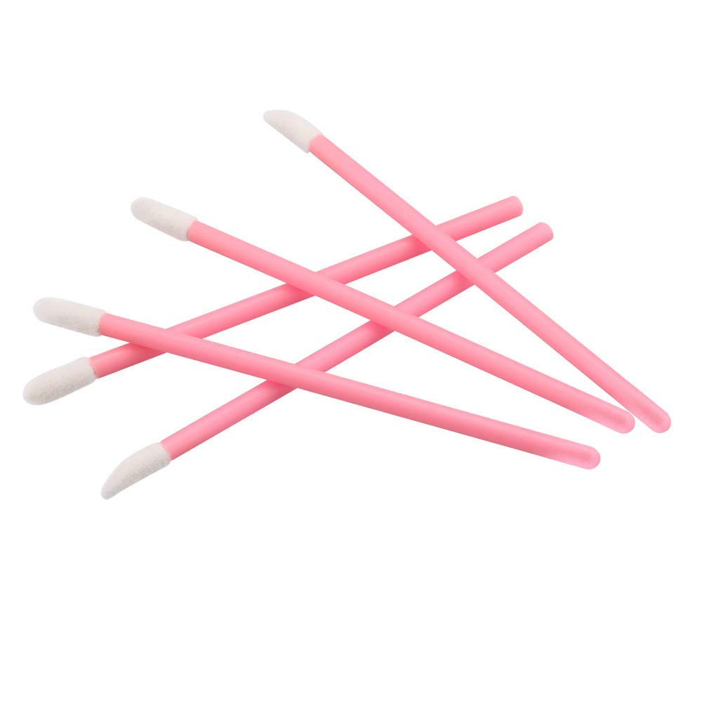 100PCS Lip Gloss Applicators, Disposable Lip Brushes Lip Gloss Applicators Lipstick Gloss Wands Applicator Perfect Makeup Tool Kits (Baby Pink)