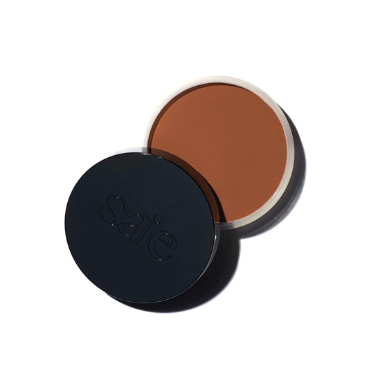 Saie Sun Melt Cream Bronzer - Buildable Balm Face Bronzer for Effortless Sculpting - Cream Contour Enriched with Vitamin C, Nourishing Skincare Ingredients & a Natural Finish - Tan Bronze (1 oz)