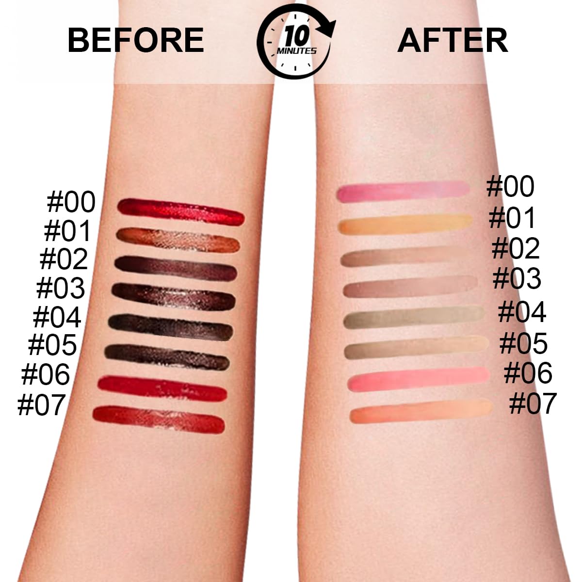 3 Colors Peel Off Lip Liner Stain Kit, Long Lasting Waterproof Lip Tint Stains Makeup Set with Matte Finish for Women, Natural Look, Easy to Use, for All Skin Types, Tweezer Include (#2,3,6)