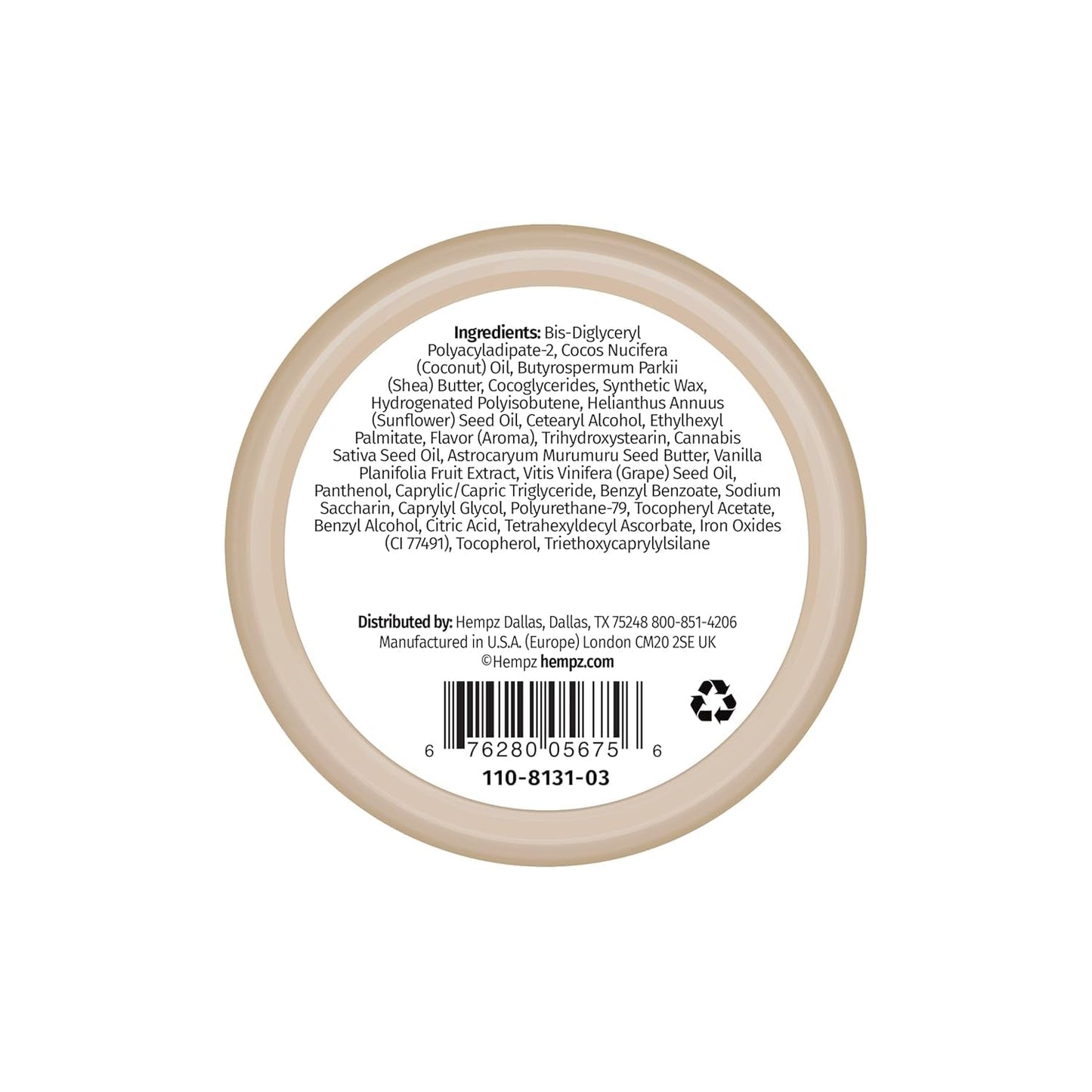 Hempz Hydrating Lip Sleeping Mask - Whipped Vanilla (.70 Oz.) | Overnight Hydrating Lip Balm with Vanilla Lip Butter Balm, Soothing and Hydrating Lip Care for Men or Women, .44oz