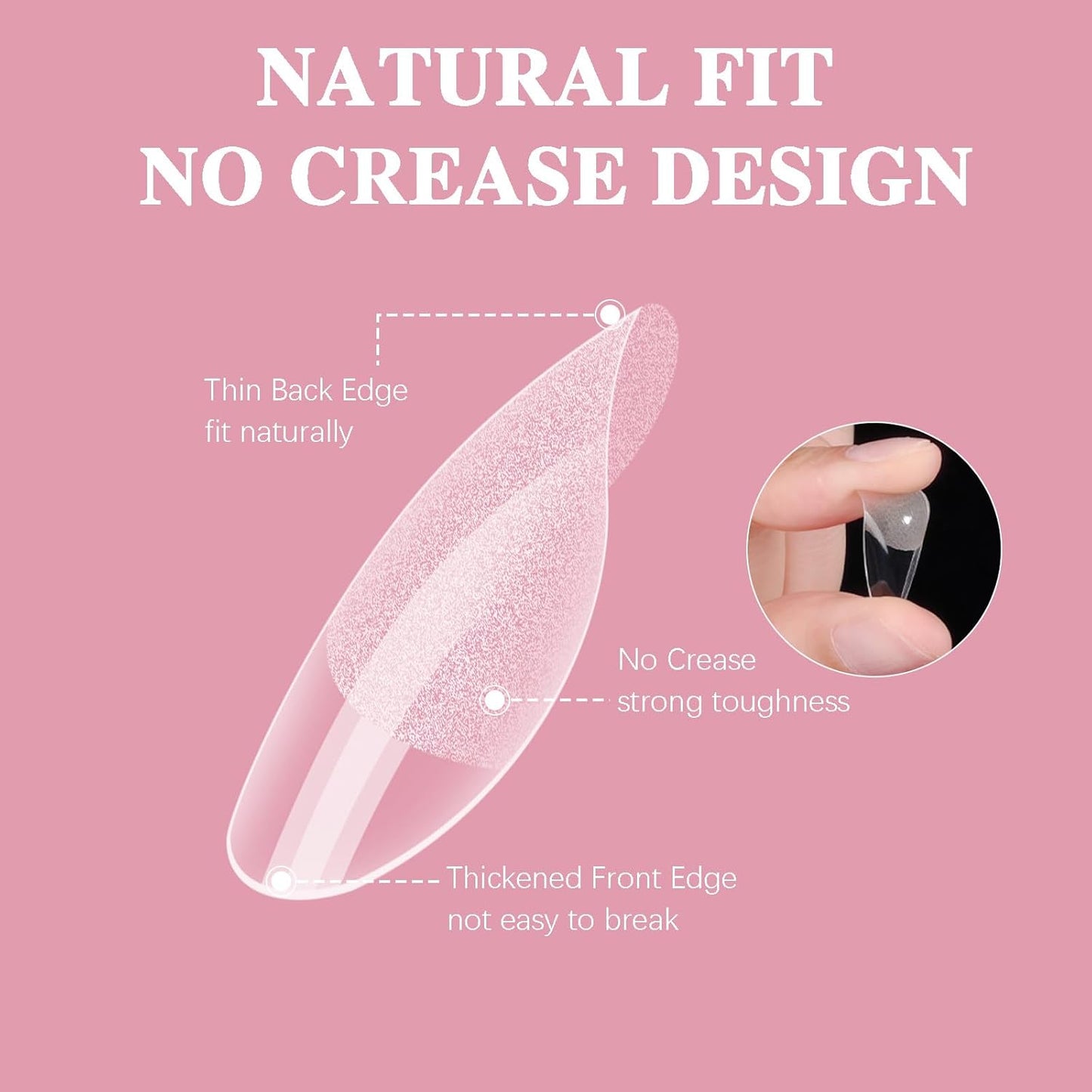 Short Oval Round Nail Tips, SSWSBYKE 300pcs Gel Acrylic Nail Tips for Full Cover Pre-Shaped Fake Nails Tips Half Matte Press On Nails for Extension Home DIY Salon 15 Sizes