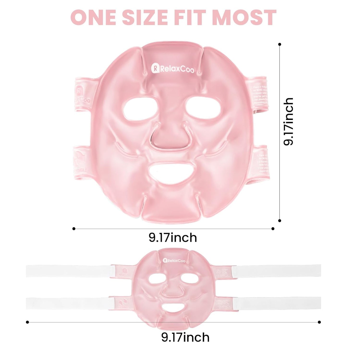 Cold Face Eye Mask Ice Pack Reduce Face Puff,Dark Circles,Gel Hot Cold Compress,Face SPA for Woman Sleeping, Pressure, Headaches, Skin Care， Pink