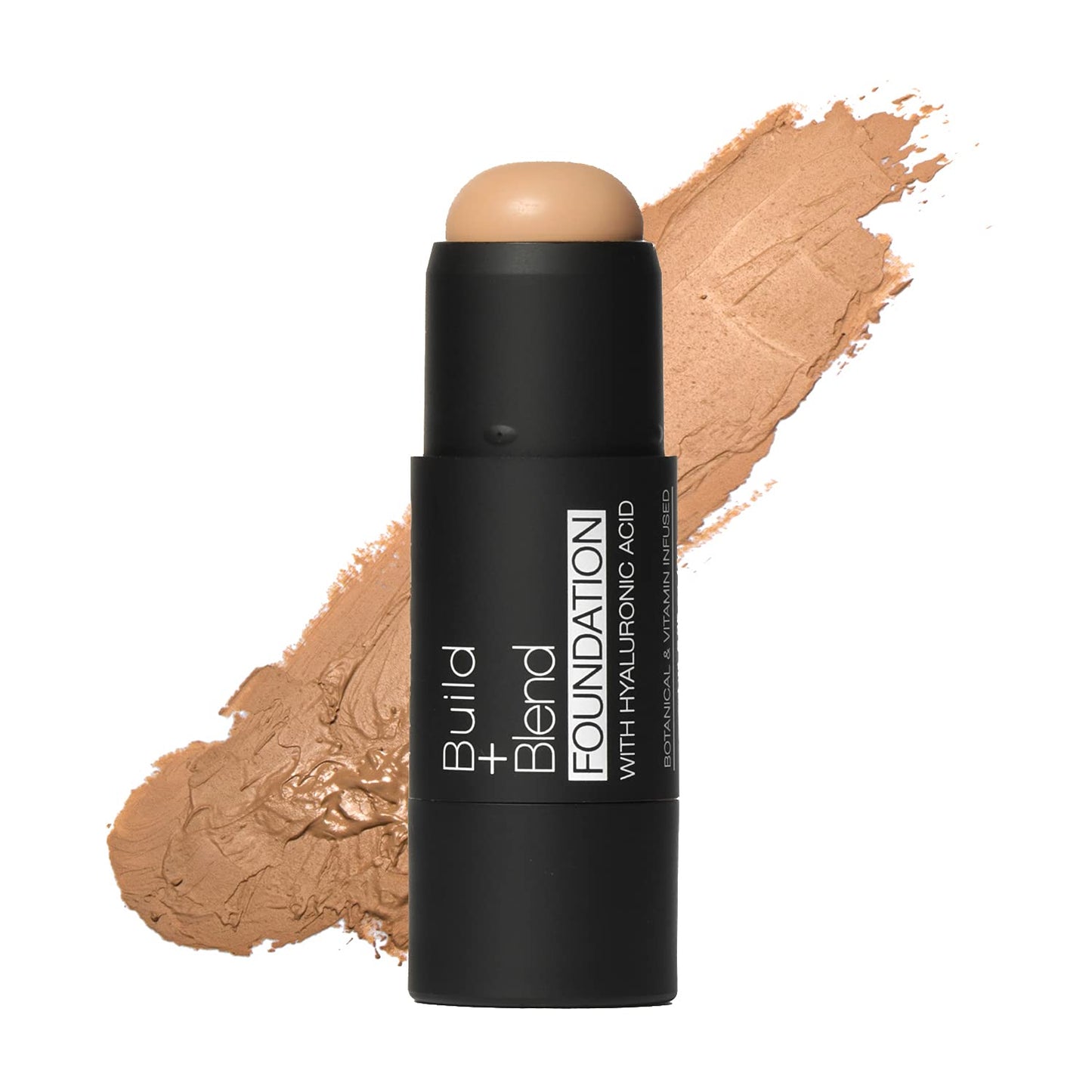 Palladio BUILD & BLEND Foundation Stick, Medium Coverage Buildable Contour Stick for Face, Ultra Blendable Creamy Formula for a Natural Shine Free Finish, Professional Makeup, 0.25 Ounce (Almond)