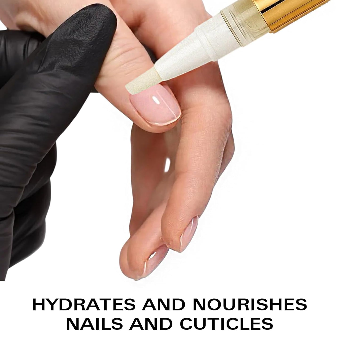 Nail Oil Cuticle Pen - Orange - Nail Strengthener & Growth Serum with Vitamin A, D, E, B5, Grapeseed & Natural Oils - Repair for Brittle, Peeling, Thin Nails - Twist Brush Pen