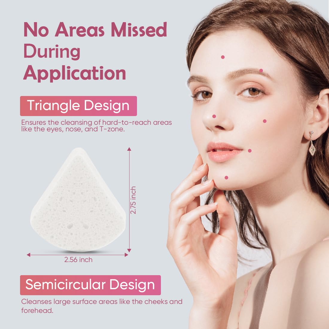 AIDEA 48Count Compressed Facial Sponges White, Reusable Makeup Remover Pads, Travel Essentials, Face Cleansing Pads, Natural Cellulose Cosmetic Spa Sponges for Facial Cleansing, Exfoliating