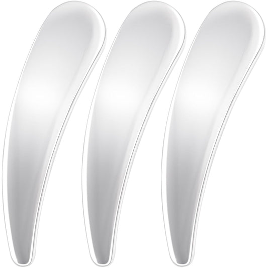 3pcs Mini Metal Cosmetic Makeup Skincare Cream Spatulas Scoop Cosmetics Spoon Practical Beauty Accessories for Mixing and Sampling Makeup Cosmetic Beauty Tools